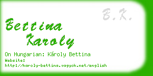 bettina karoly business card