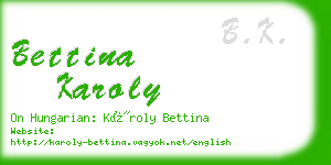 bettina karoly business card